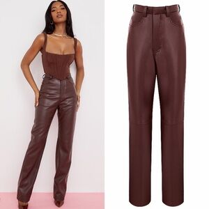 ❤️‍🔥Firm Price❤️‍🔥 House of CB Inaya high waist faux leather pants
